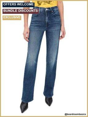 The Kick It Jeans High Rise Straight Fit 5-Pocket Mid-Weight Low-Stretch Denim